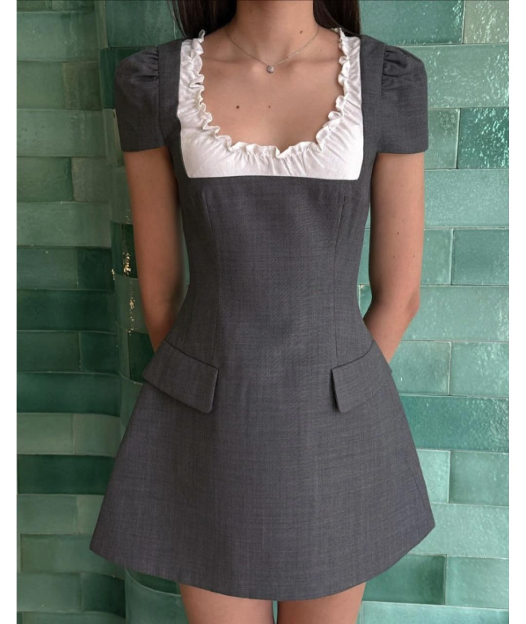 SHUSHU/TONG Серое платье, фото 2