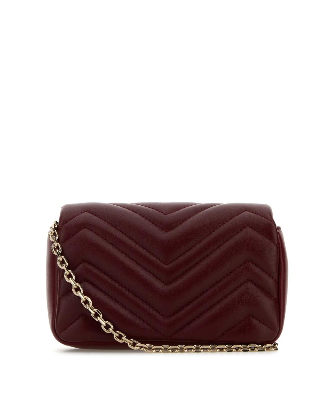 GUCCI Бордовая кожаная сумка через плечо, фото 3