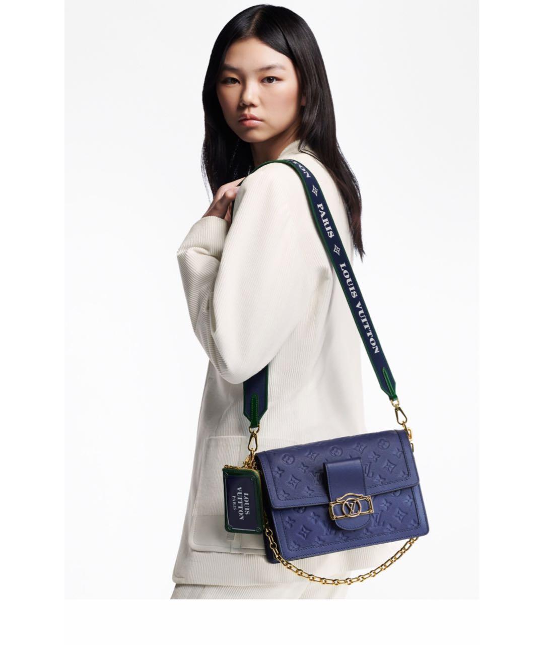 LOUIS VUITTON Синяя кожаная сумка через плечо, фото 6