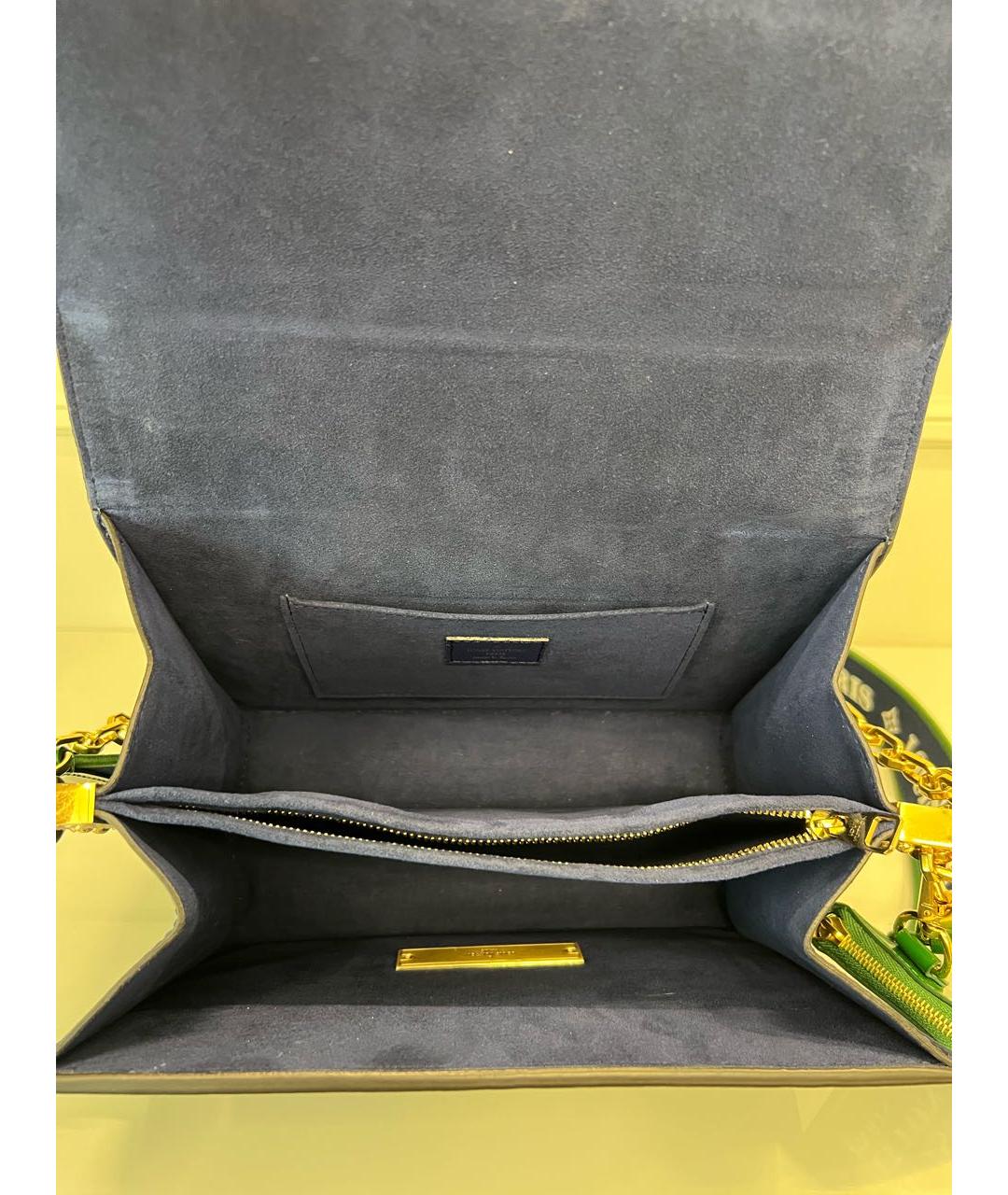 LOUIS VUITTON Синяя кожаная сумка через плечо, фото 4