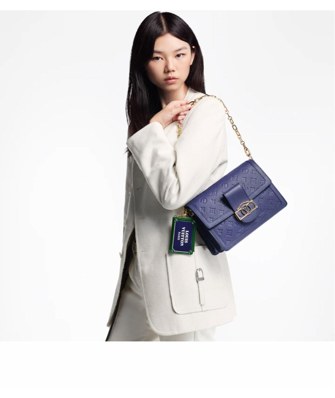 LOUIS VUITTON Синяя кожаная сумка через плечо, фото 7