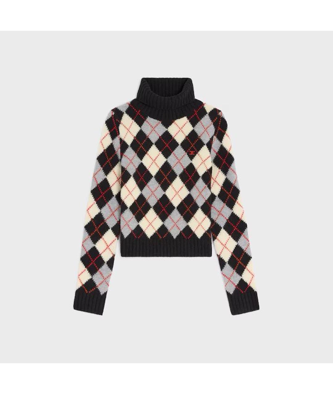 CELINE Черный шерстяной джемпер / свитер, фото 5