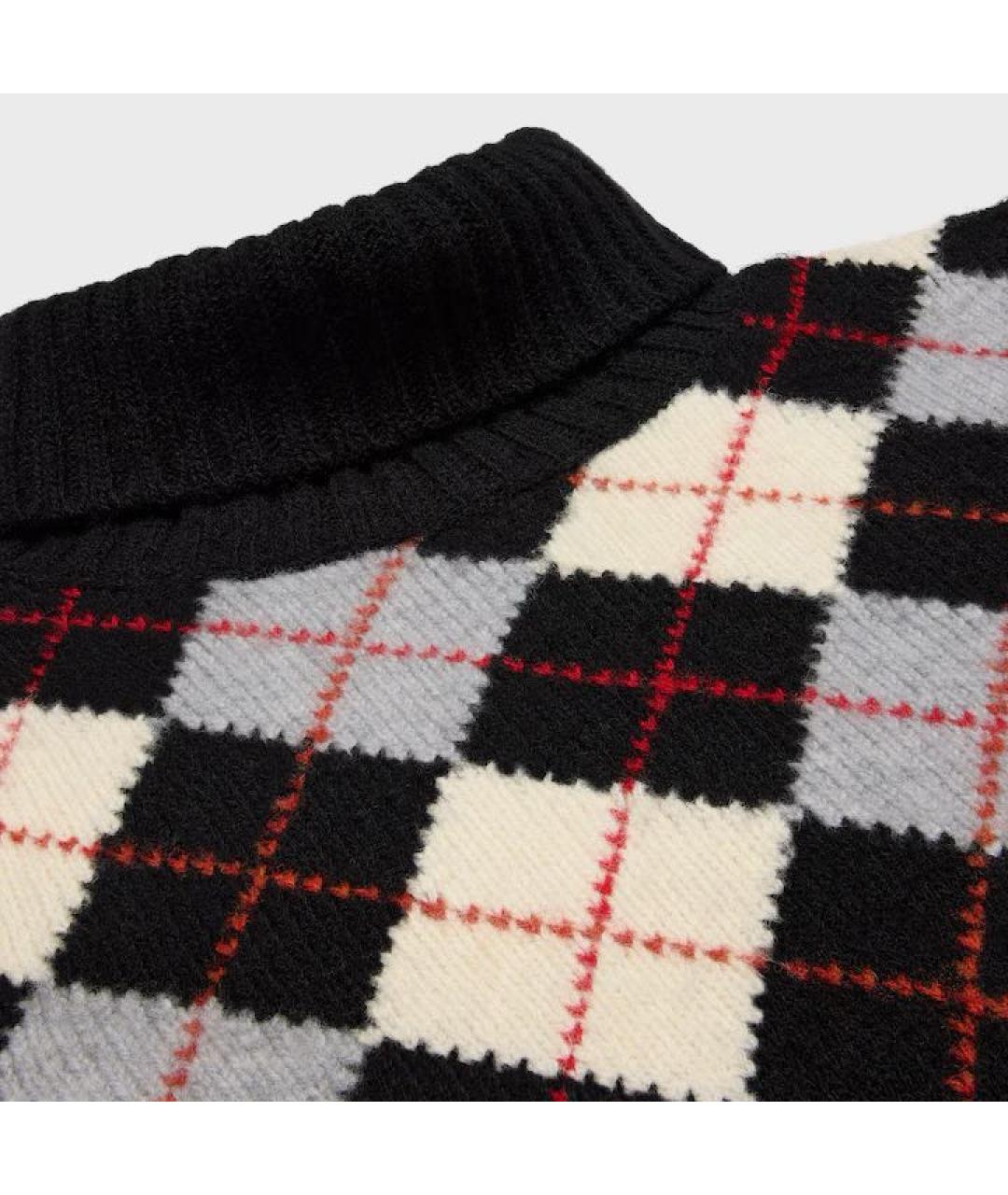 CELINE Черный шерстяной джемпер / свитер, фото 3