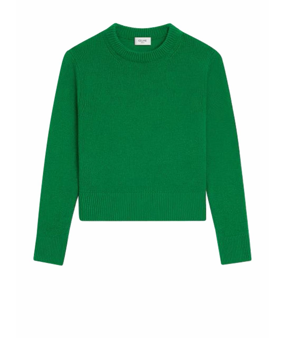 CELINE Зеленый кашемировый джемпер / свитер, фото 5