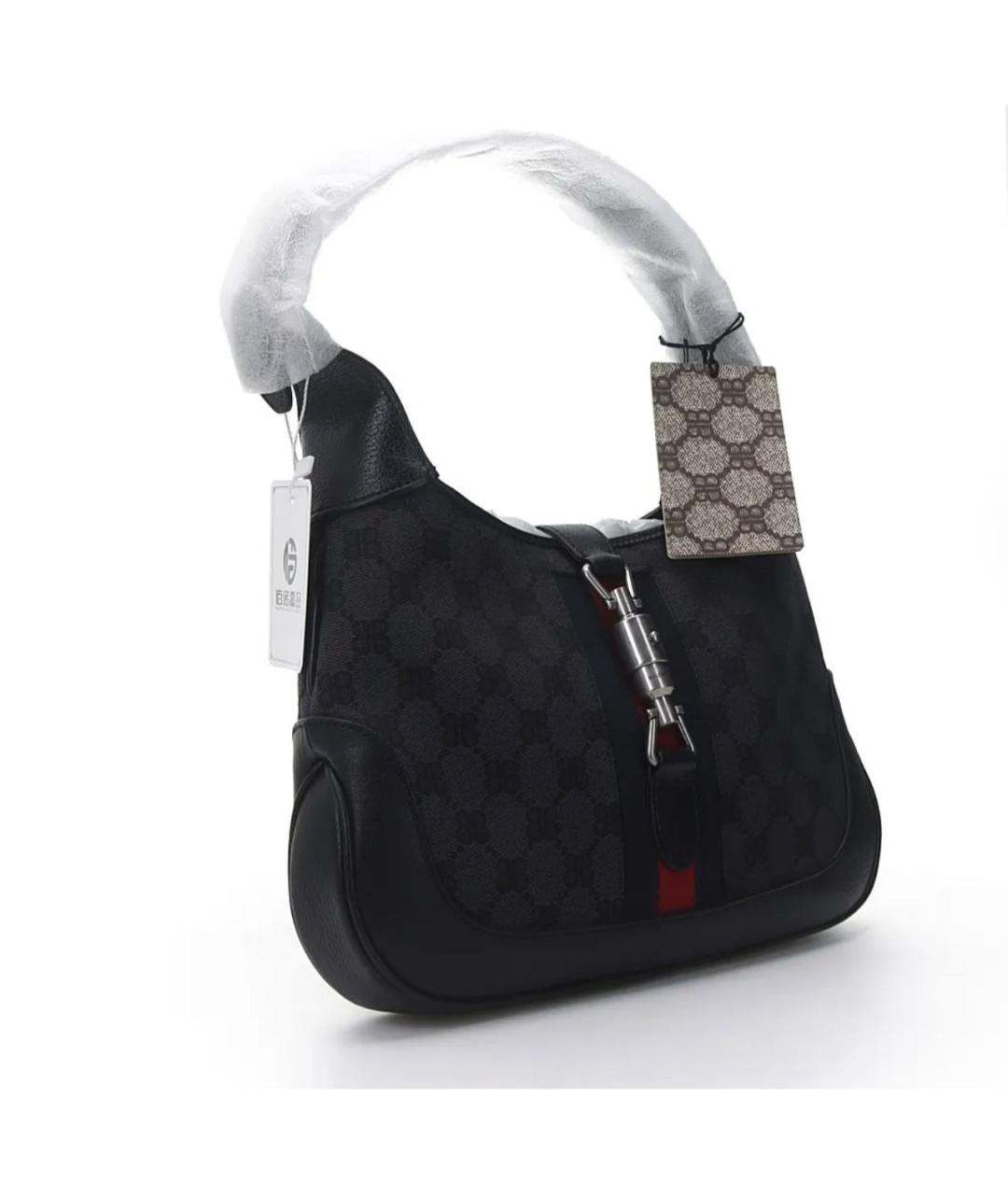 GUCCI Черная кожаная сумка с короткими ручками, фото 2