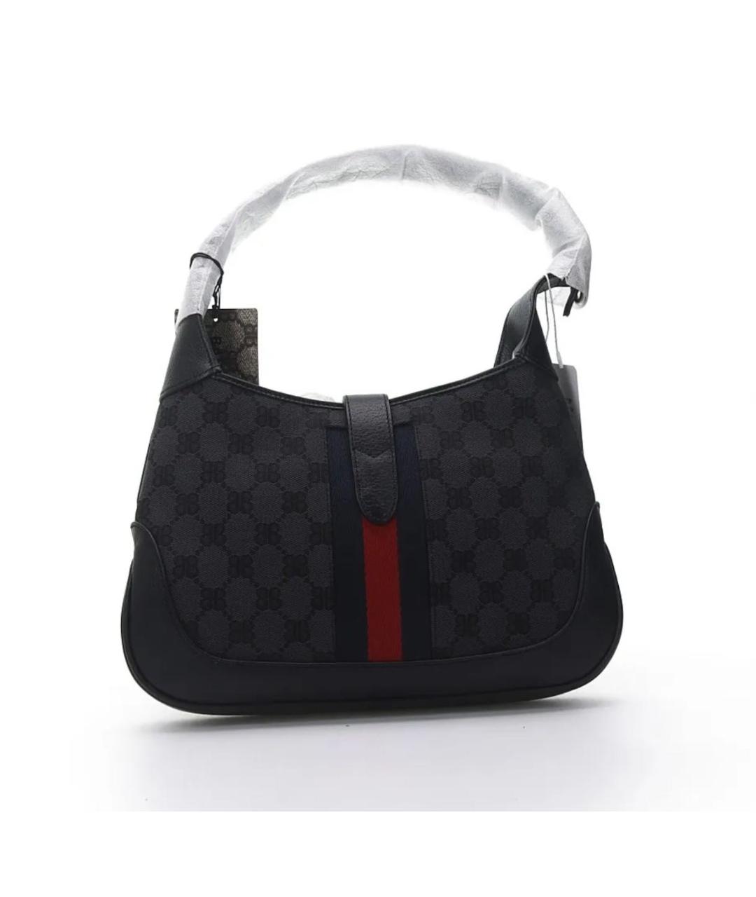 GUCCI Черная кожаная сумка с короткими ручками, фото 3