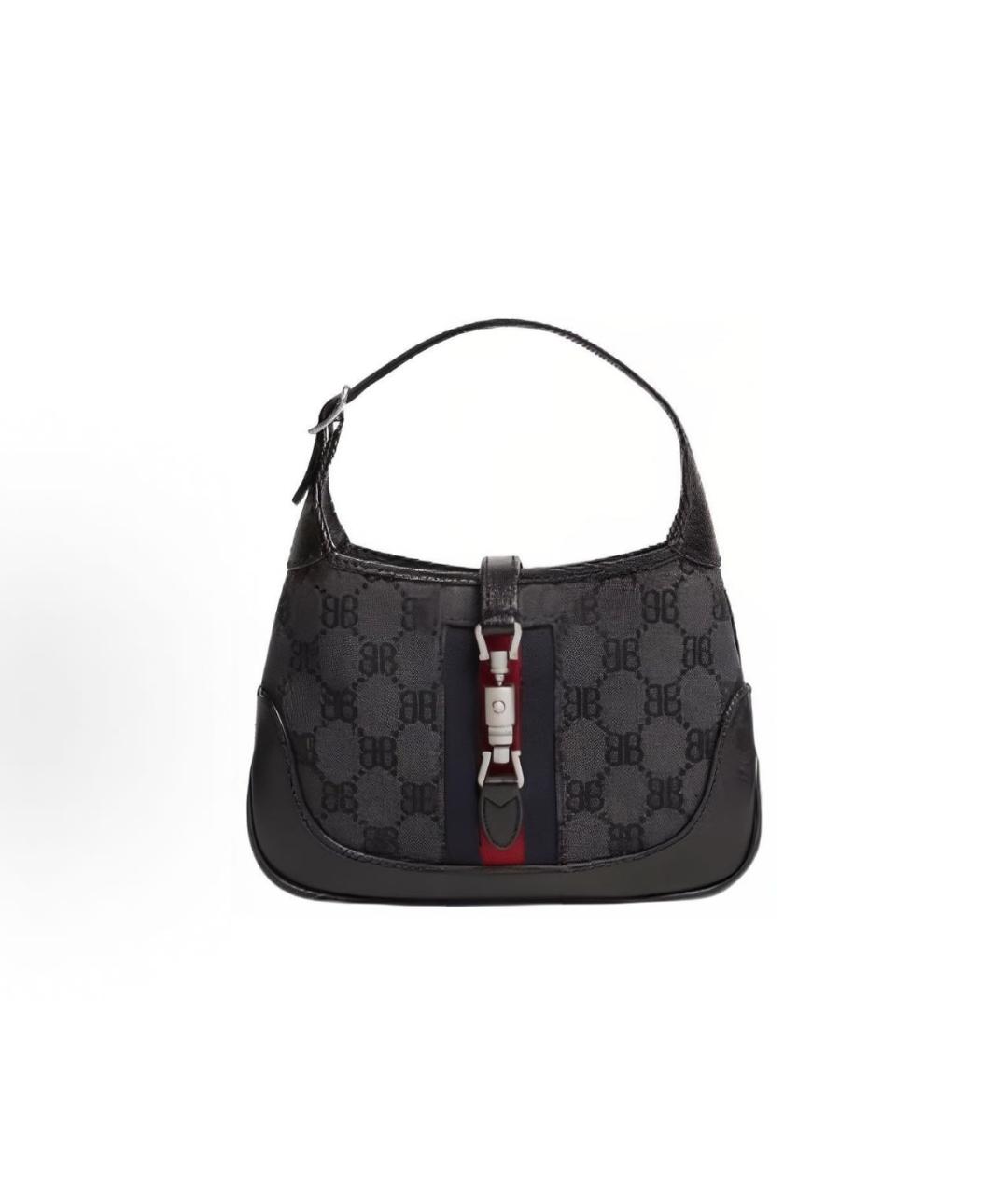 GUCCI Черная кожаная сумка с короткими ручками, фото 9