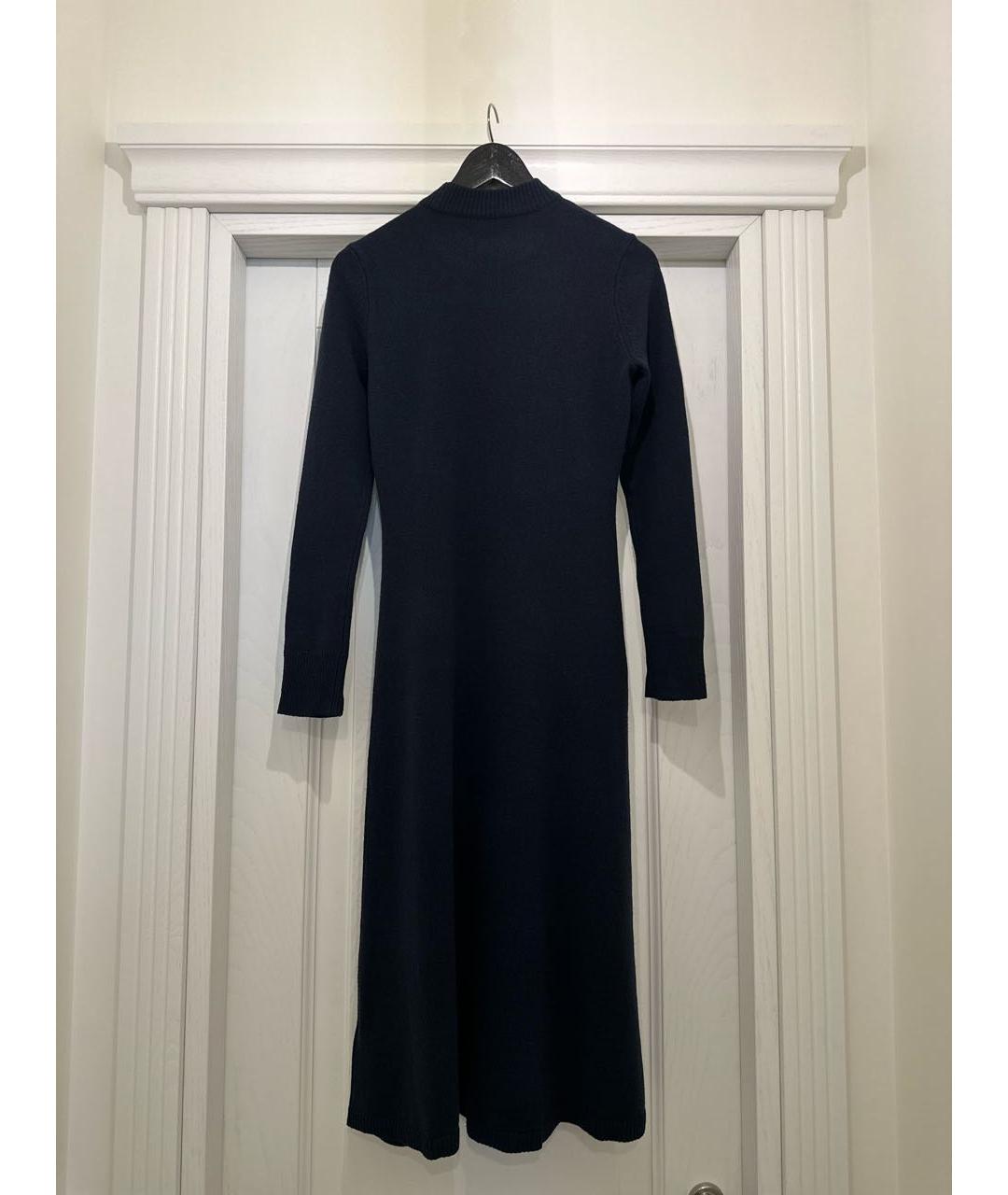 RALPH LAUREN Темно-синее шерстяное повседневное платье, фото 6