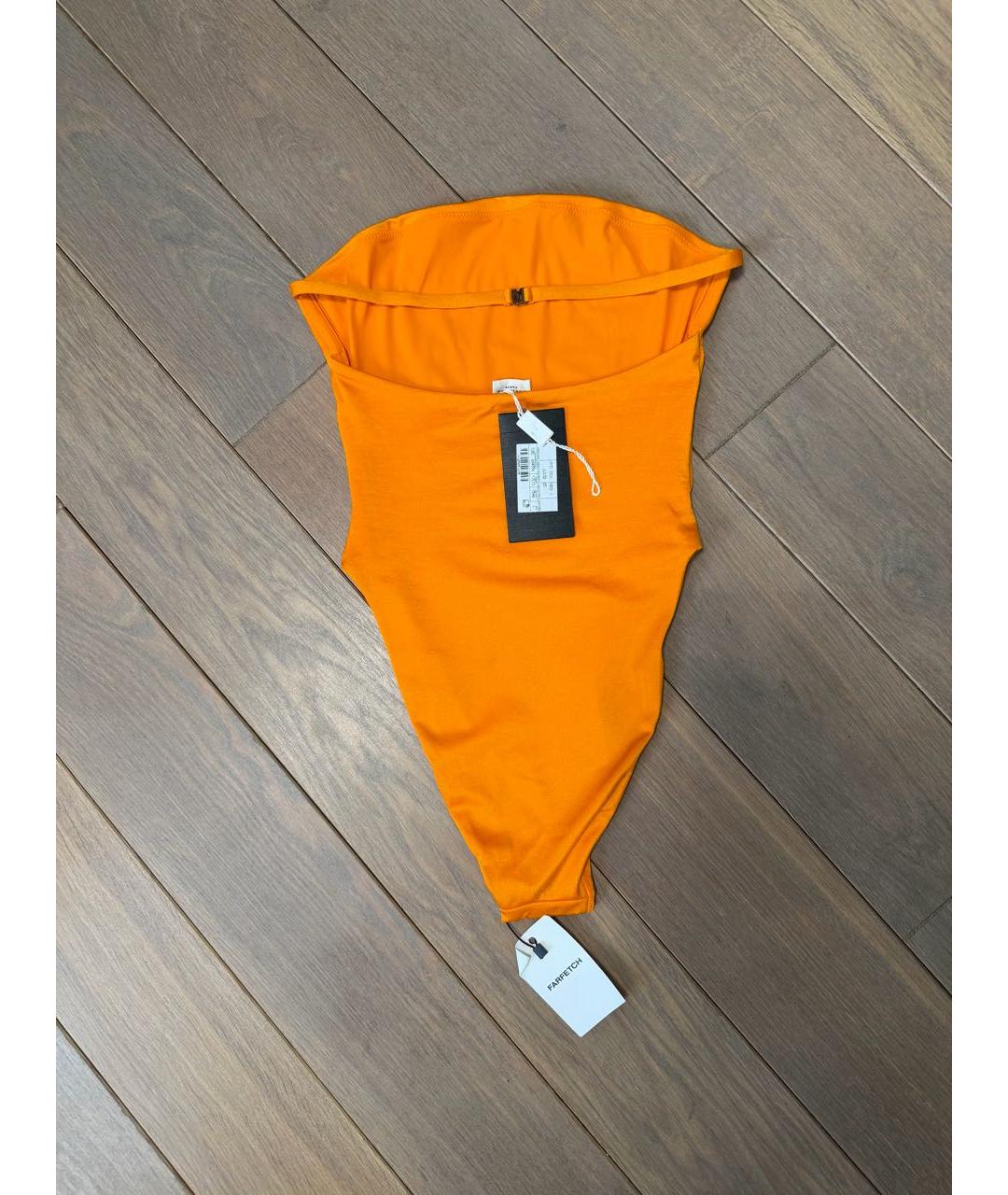 SAINT LAURENT Оранжевый ацетатный купальник, фото 2