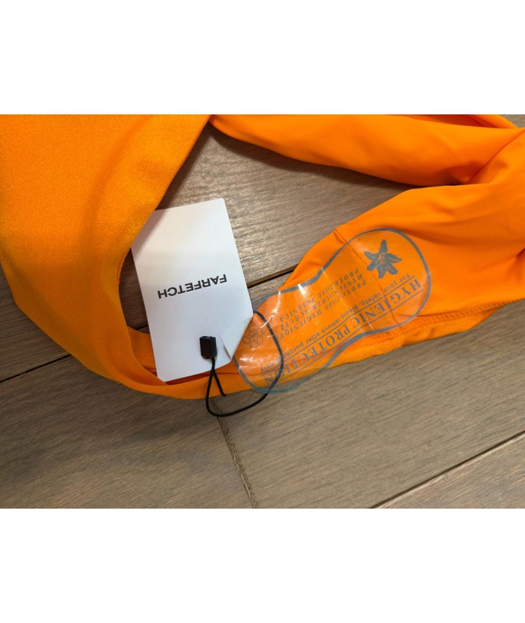 SAINT LAURENT Оранжевый ацетатный купальник, фото 4