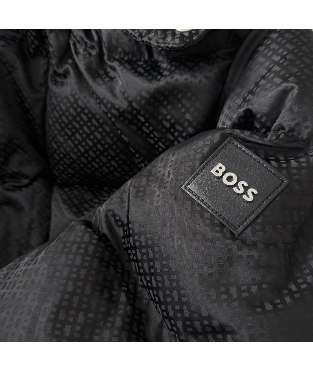 HUGO BOSS Черный полиэстеровый пуховик, фото 3