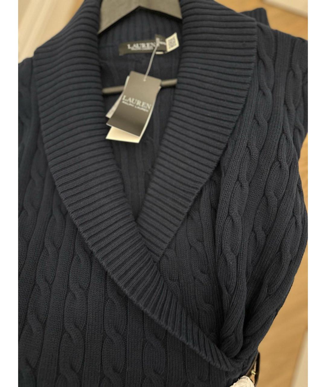 RALPH LAUREN Темно-синее хлопковое повседневное платье, фото 6