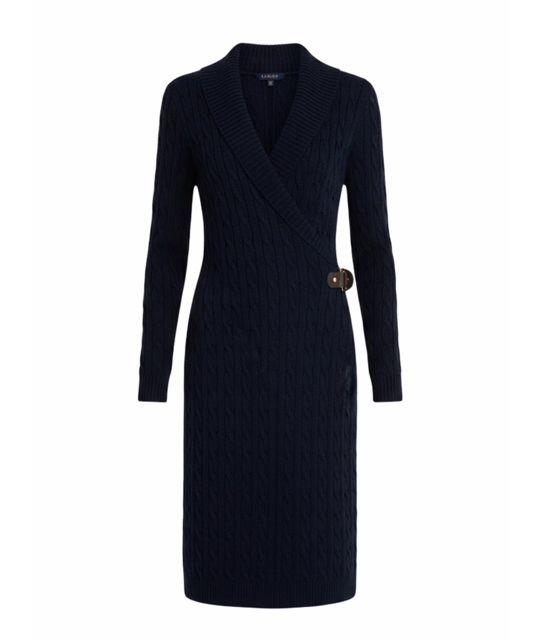 RALPH LAUREN Темно-синее хлопковое повседневное платье, фото 1