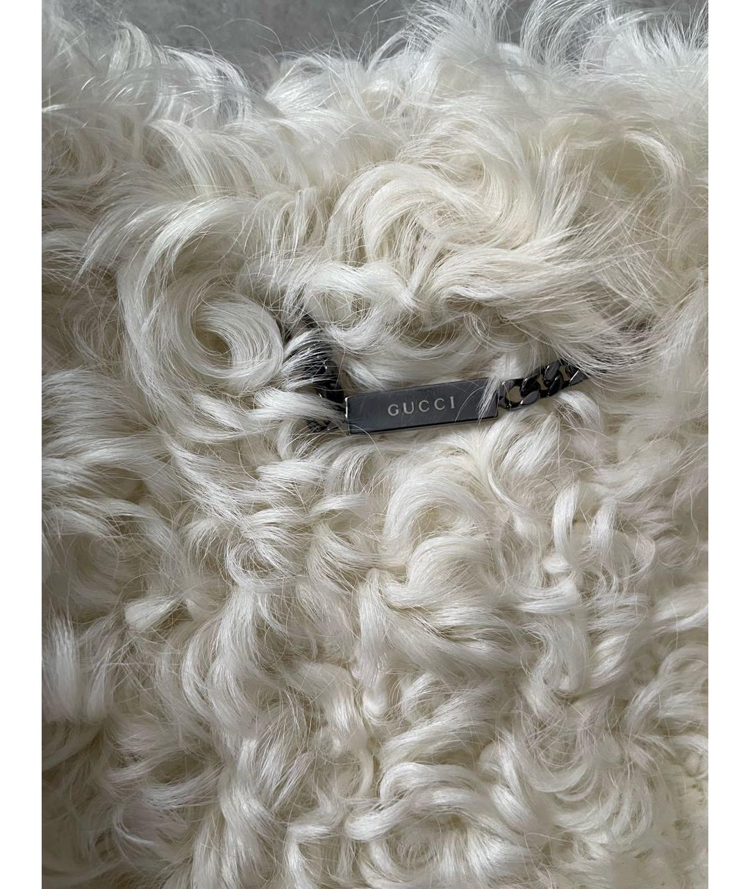 GUCCI Белая меховая дубленка, фото 5