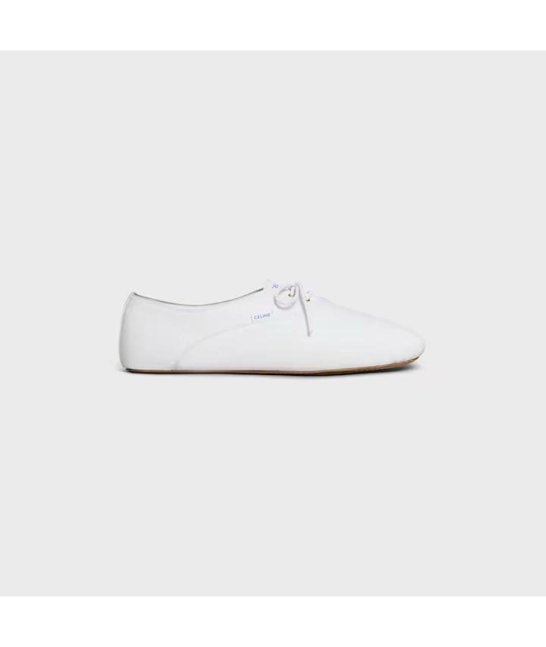 CELINE Белые кожаные кеды, фото 6