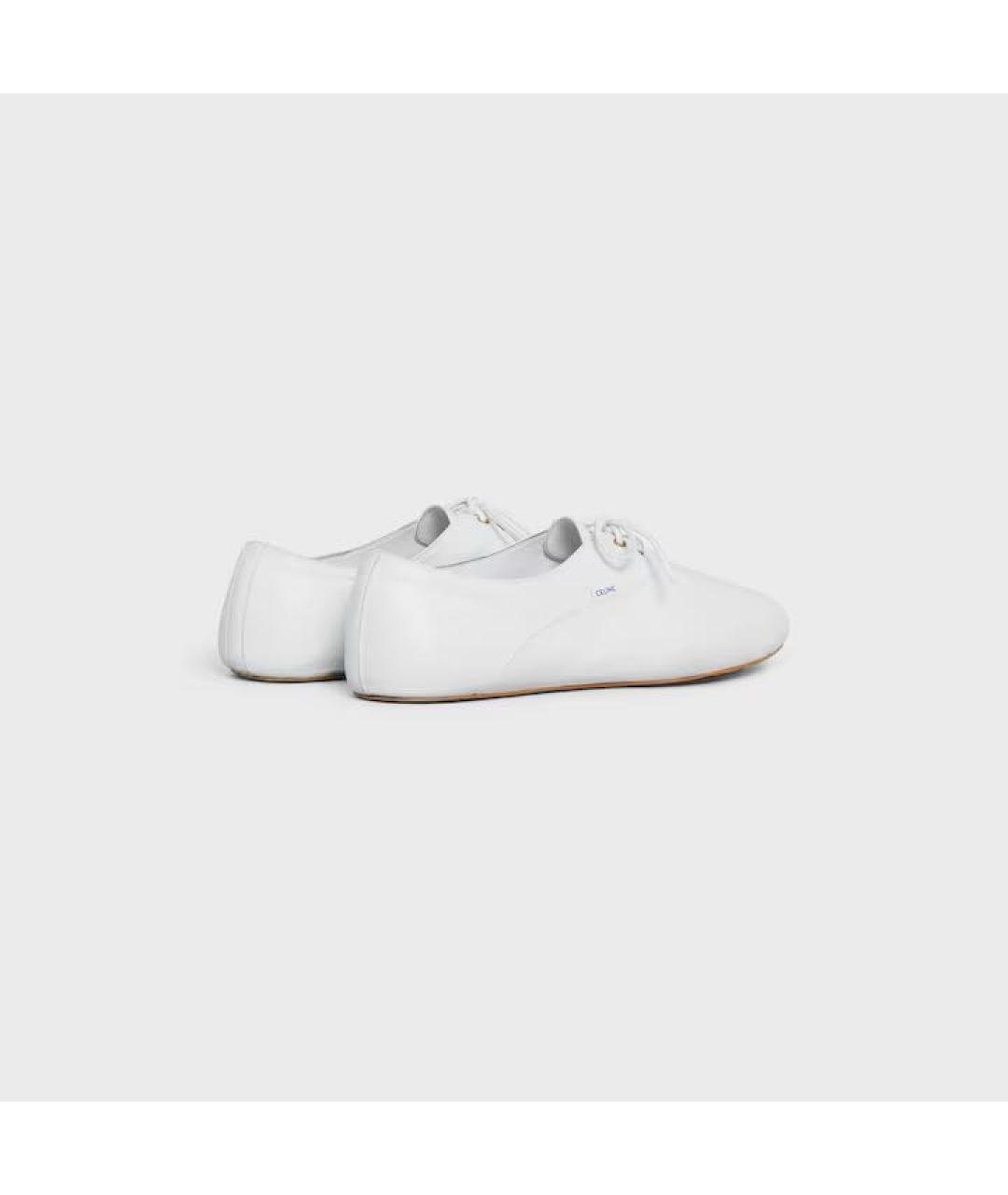 CELINE Белые кожаные кеды, фото 5