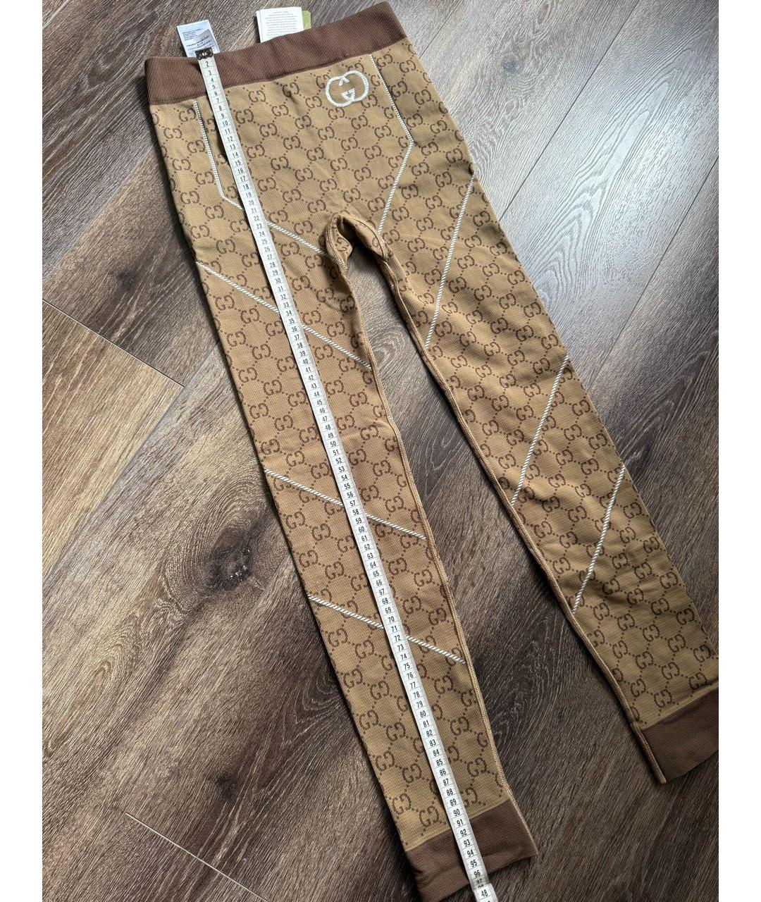 GUCCI Коричневые полиамидовые спортивные брюки и шорты, фото 6
