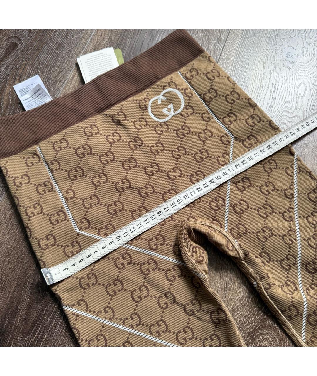 GUCCI Коричневые полиамидовые спортивные брюки и шорты, фото 5