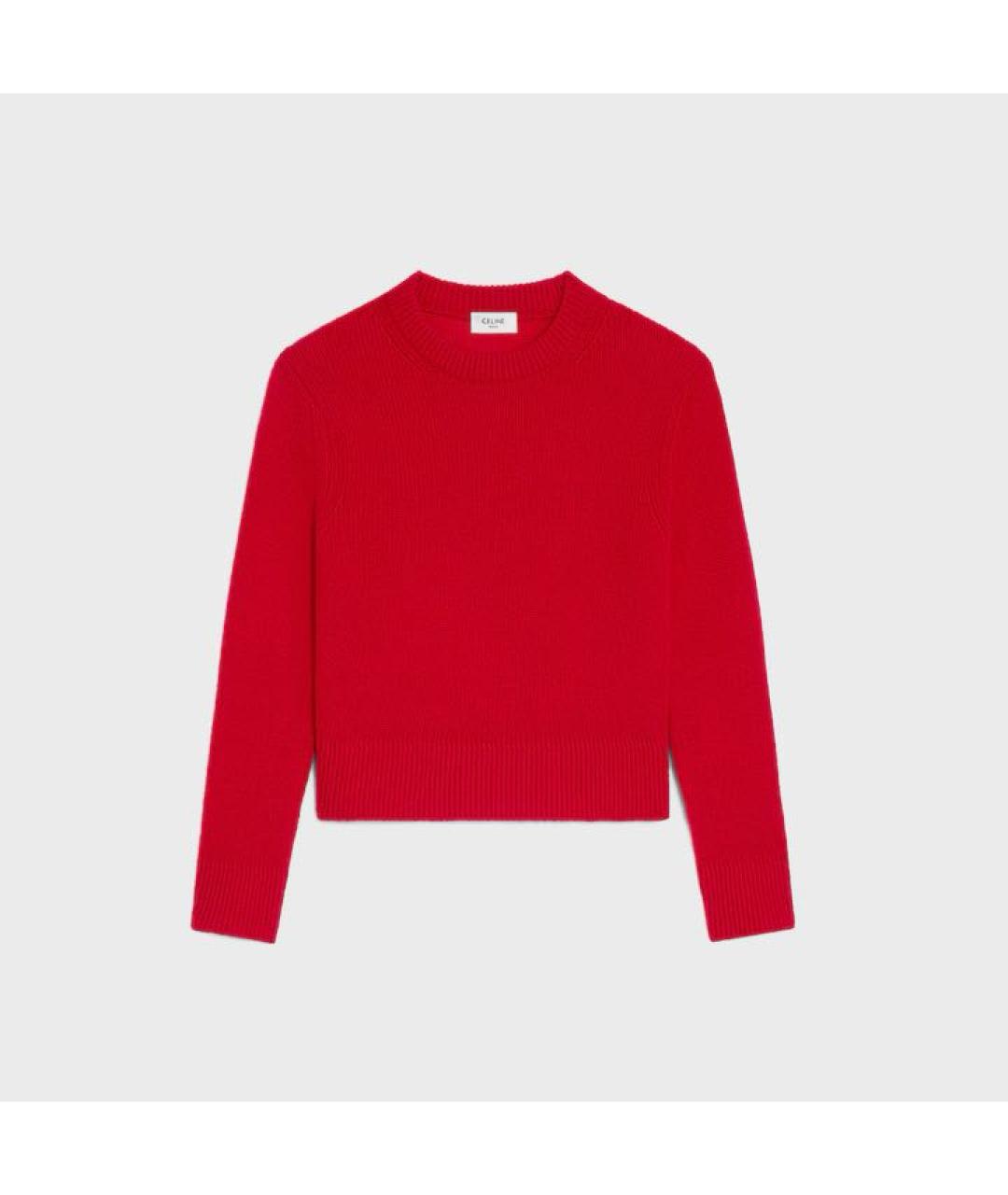 CELINE Красный кашемировый джемпер / свитер, фото 5
