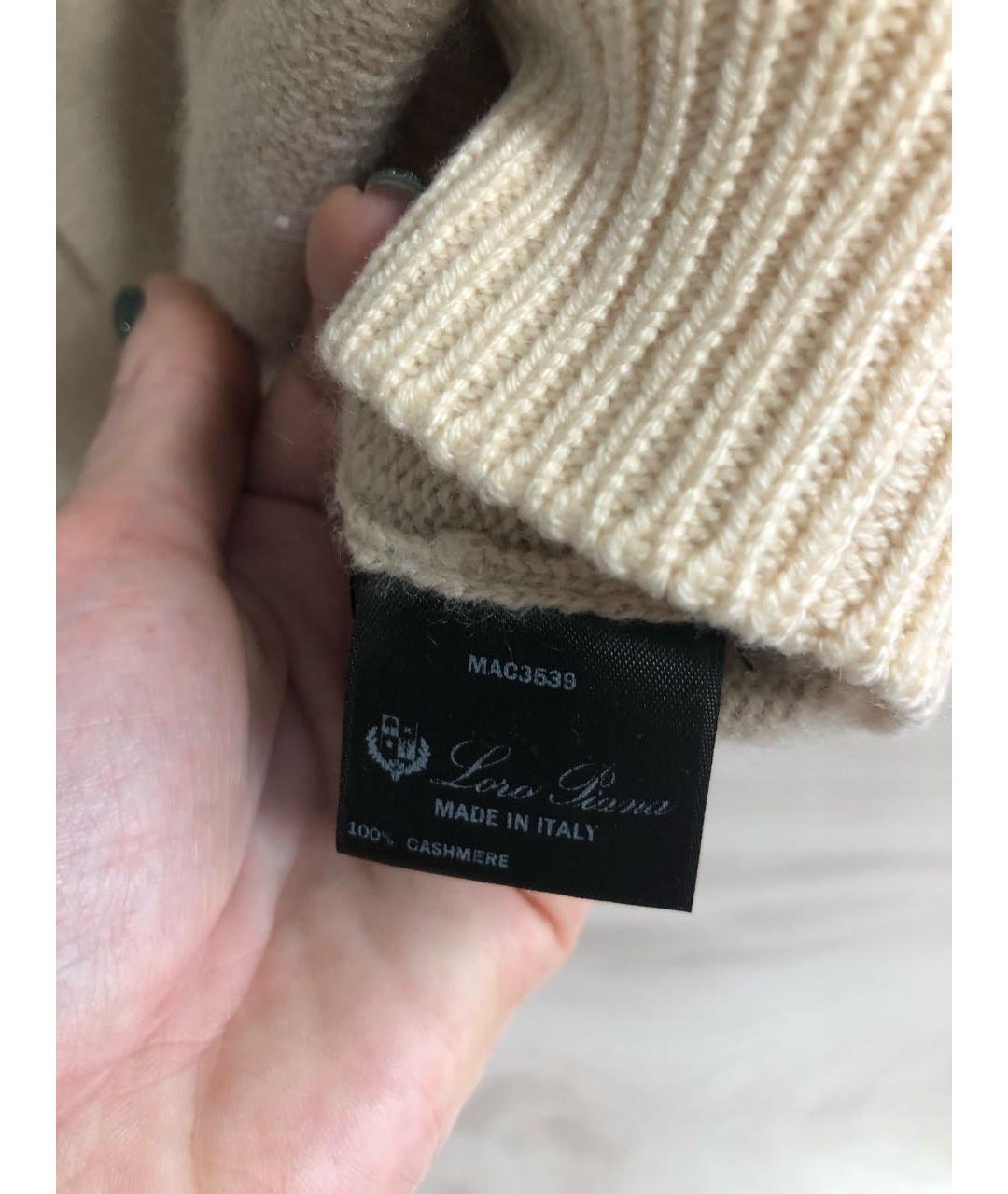 LORO PIANA Бежевый кашемировый джемпер / свитер, фото 5