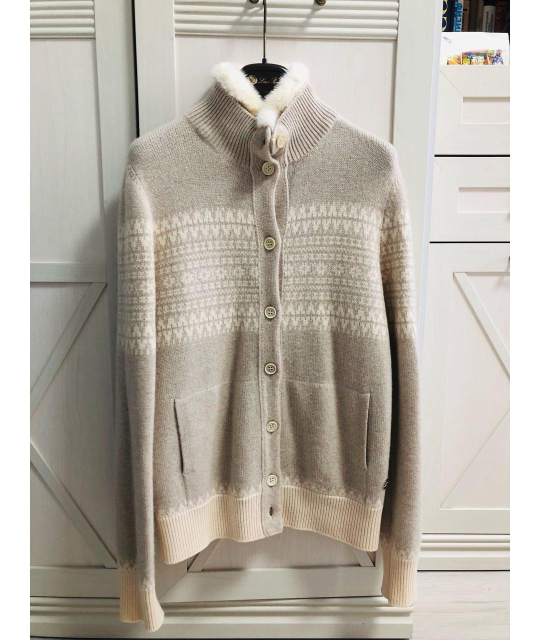 LORO PIANA Бежевый кашемировый джемпер / свитер, фото 2