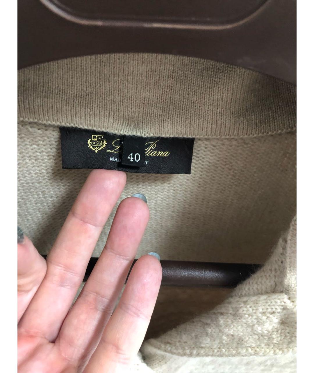 LORO PIANA Бежевый кашемировый джемпер / свитер, фото 3