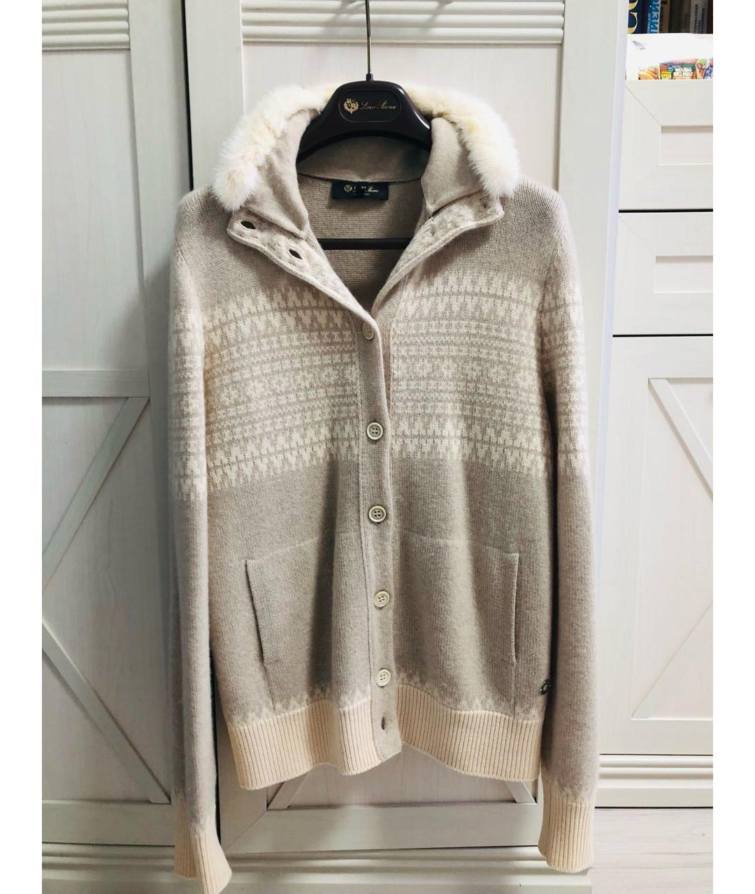 LORO PIANA Бежевый кашемировый джемпер / свитер, фото 6