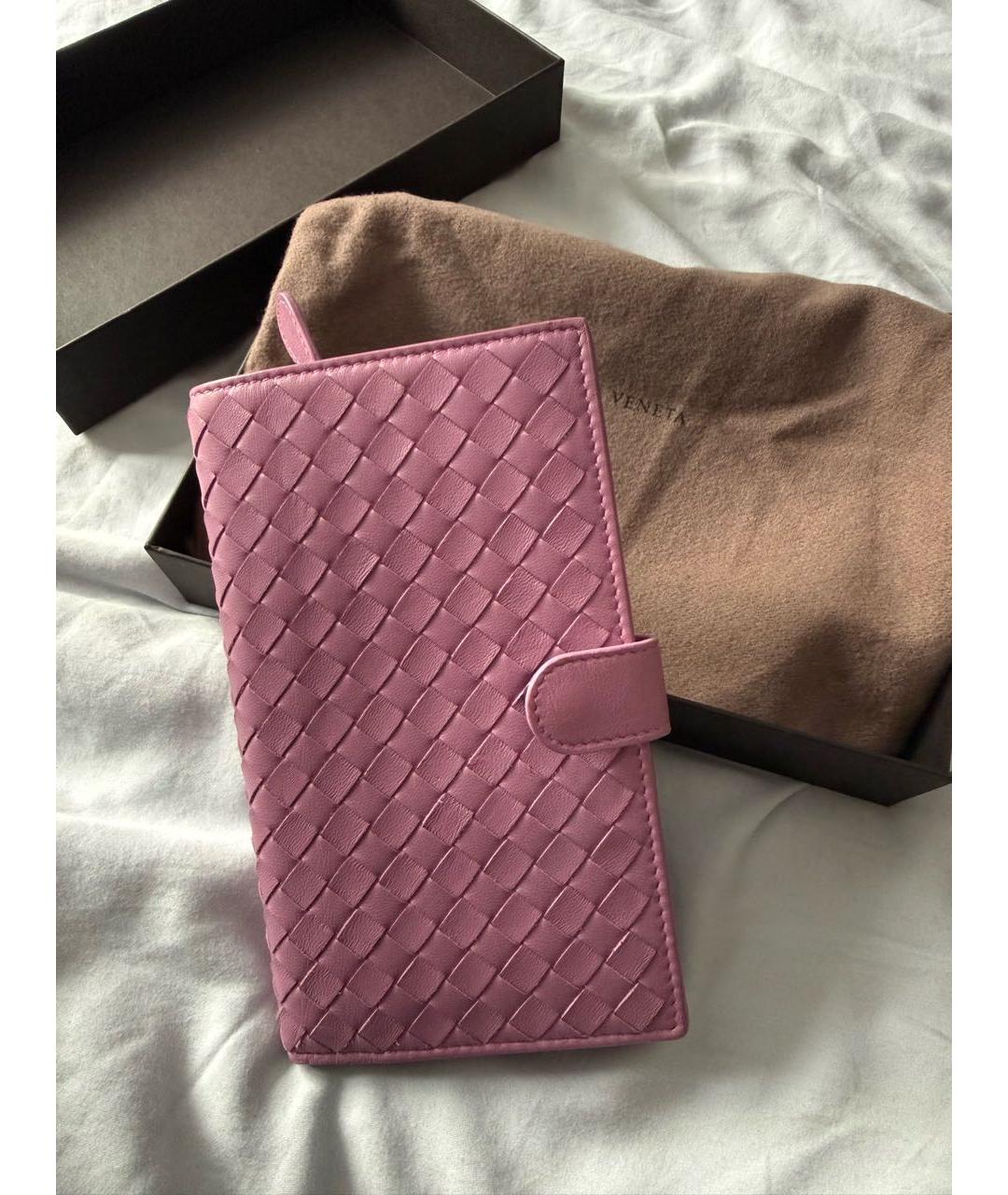 BOTTEGA VENETA Фиолетовый кожаный кошелек, фото 2