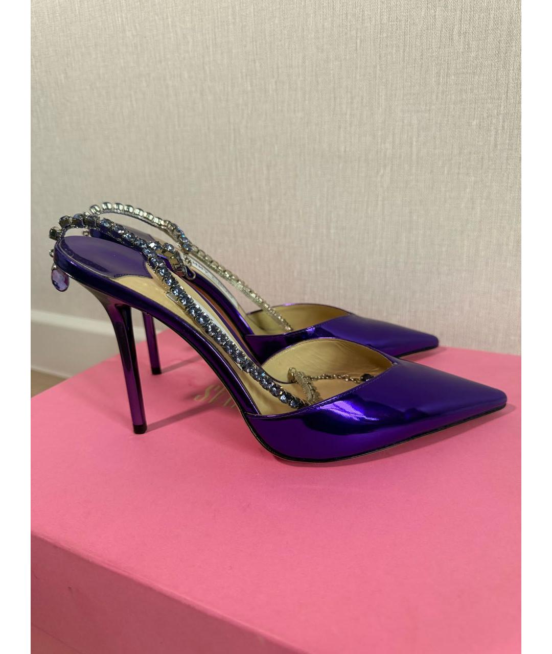 JIMMY CHOO Фиолетовые кожаные туфли, фото 6