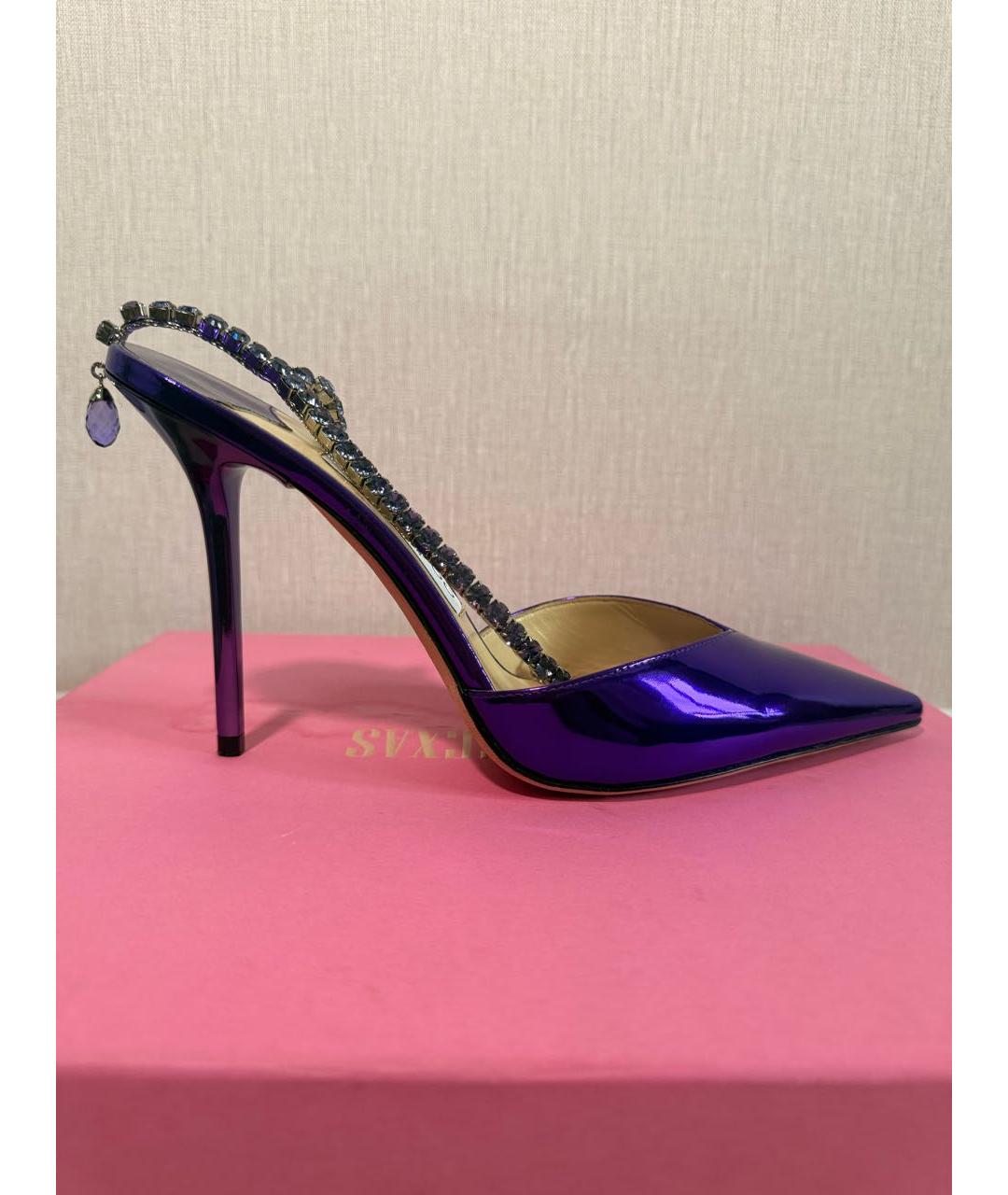 JIMMY CHOO Фиолетовые кожаные туфли, фото 7