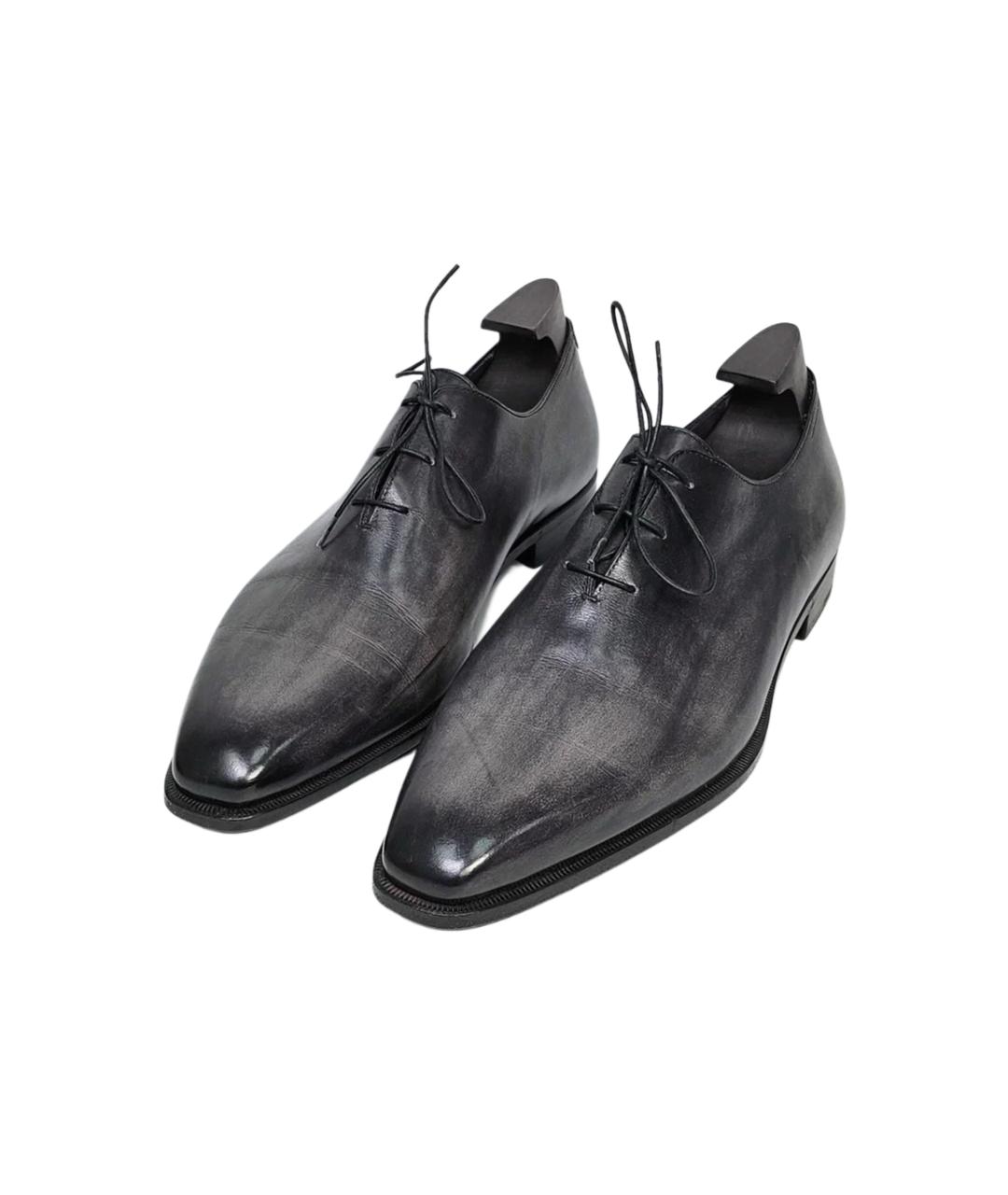 BERLUTI Черные кожаные туфли, фото 3