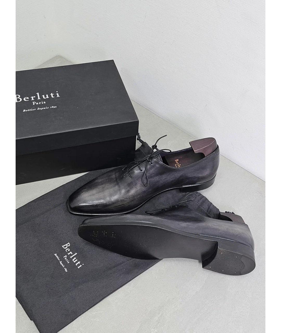 BERLUTI Черные кожаные туфли, фото 7