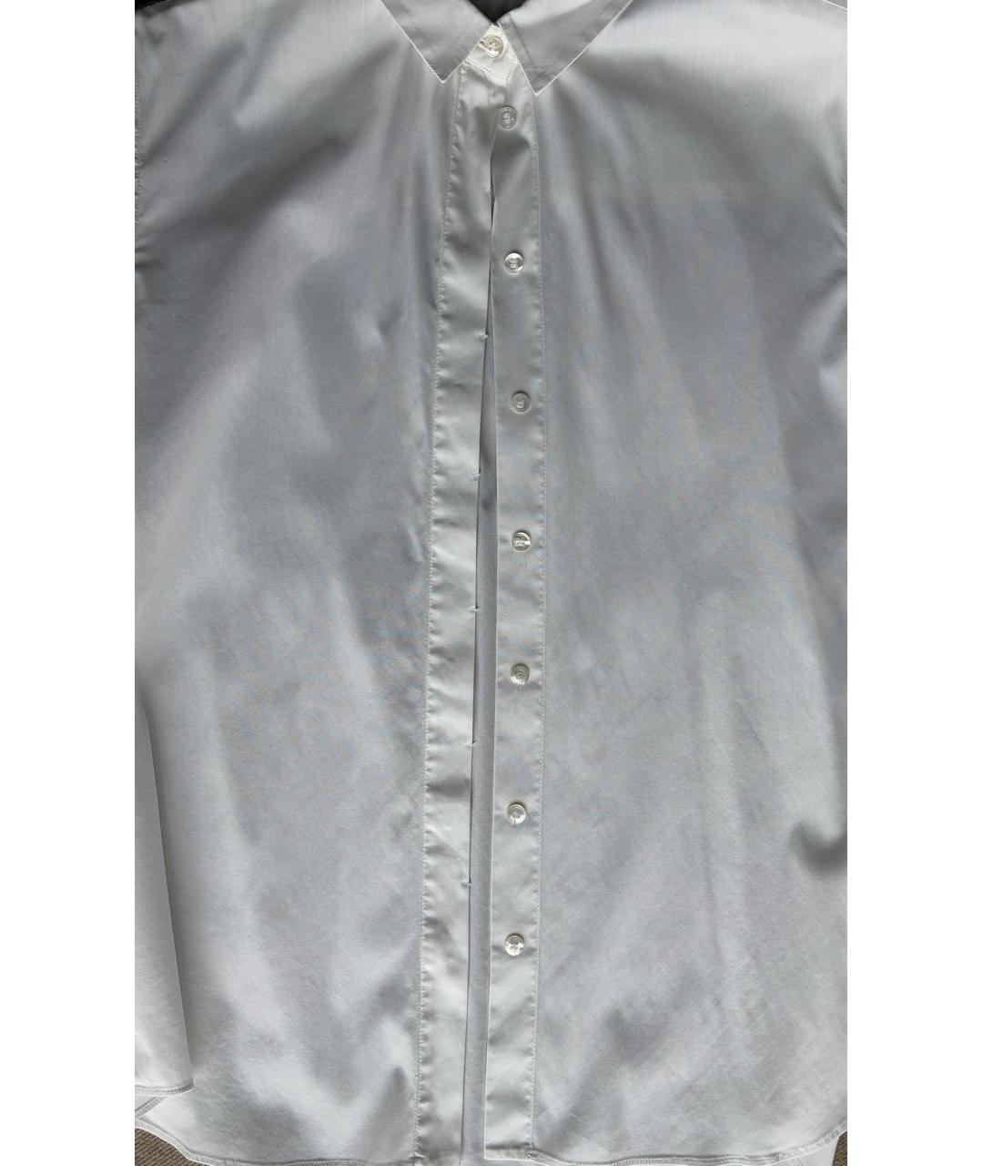 BRUNELLO CUCINELLI Белая хлопко-эластановая рубашка, фото 4