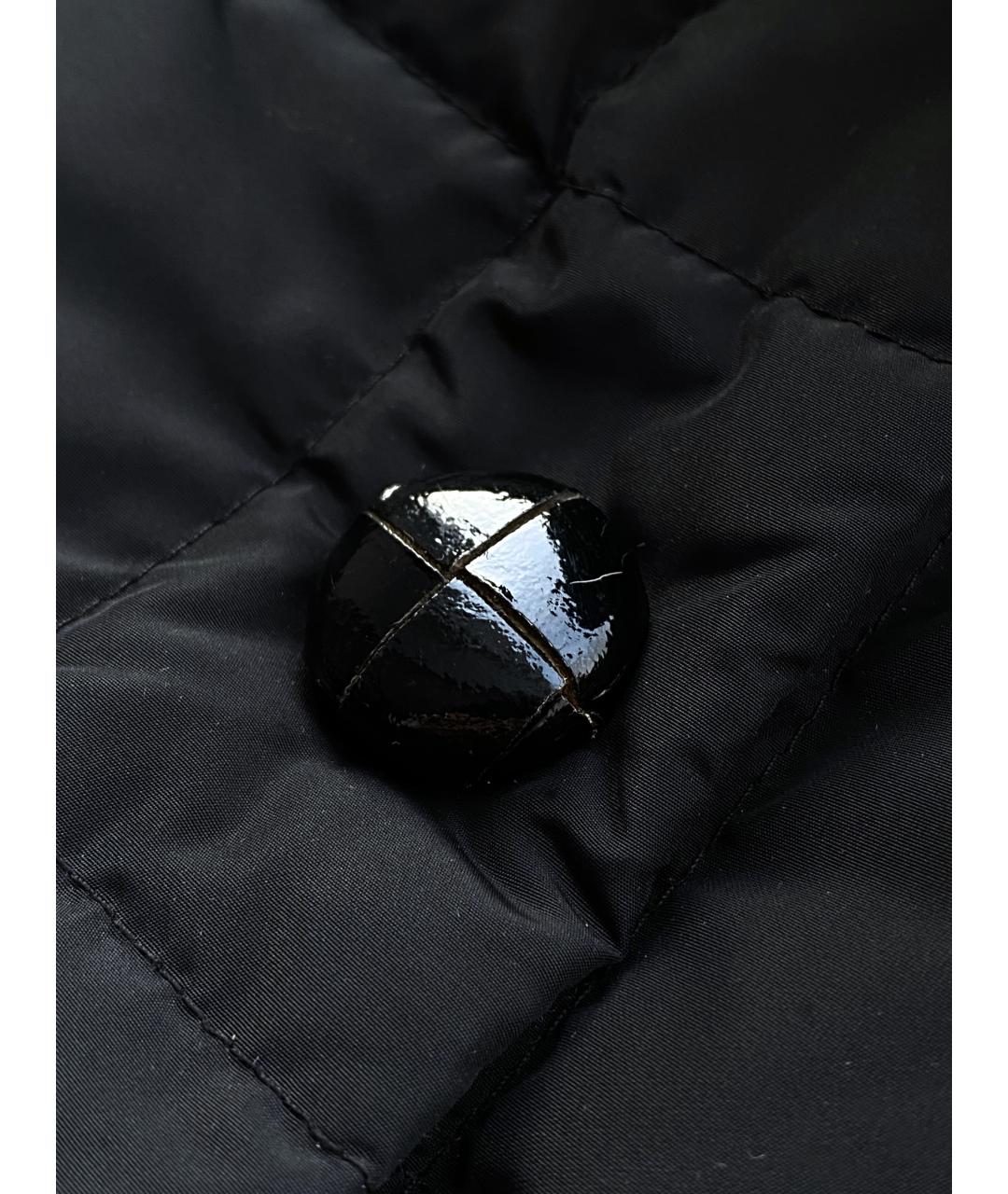 MONCLER Черный полиэстеровый пуховик, фото 6