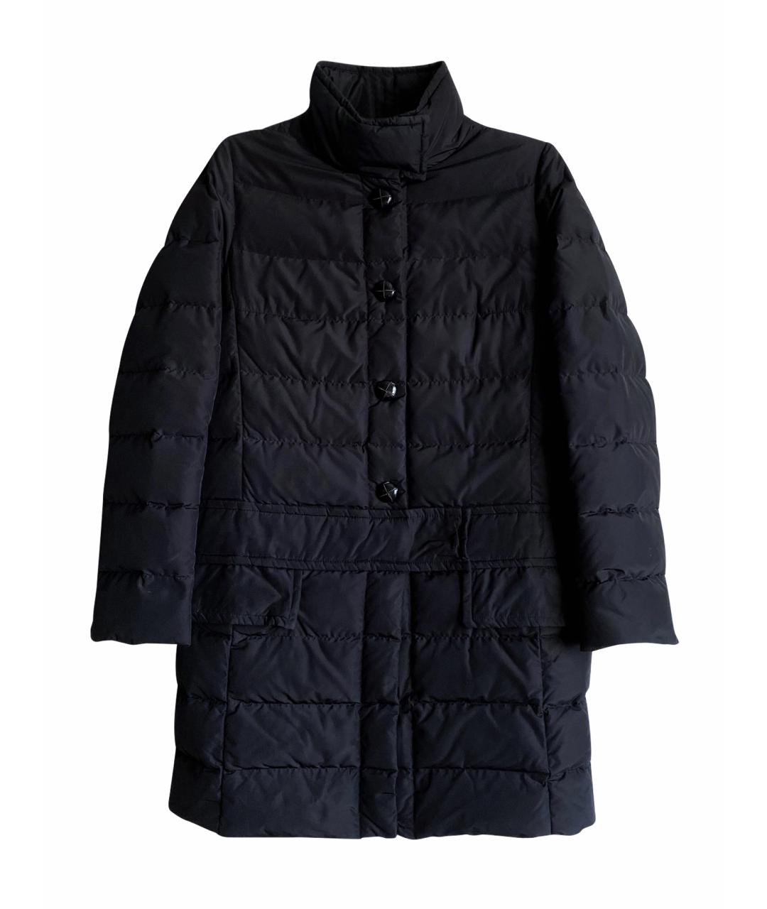 MONCLER Черный полиэстеровый пуховик, фото 1