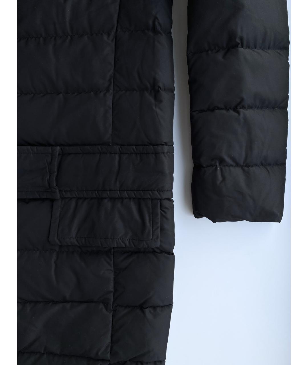 MONCLER Черный полиэстеровый пуховик, фото 5