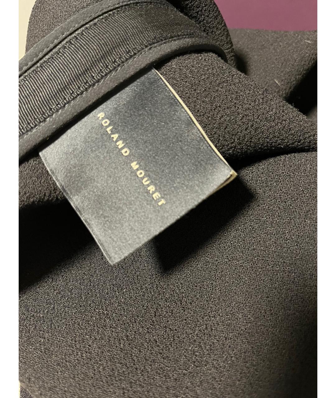 ROLAND MOURET Черная шерстяная юбка миди, фото 5