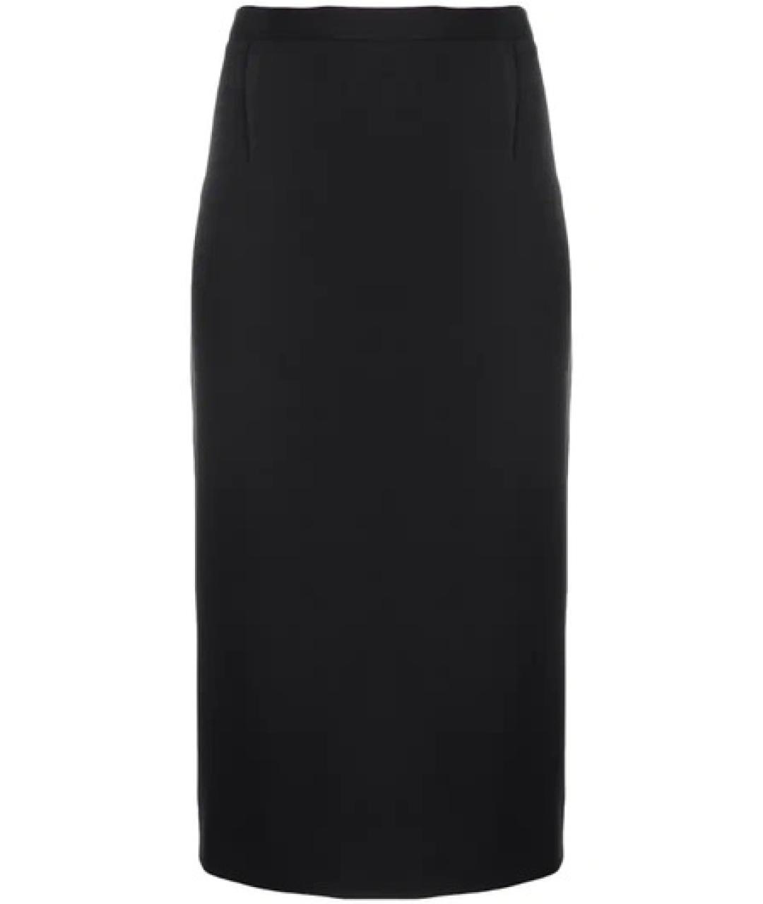 ROLAND MOURET Черная шерстяная юбка миди, фото 6