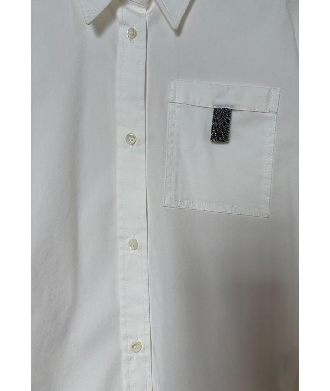 BRUNELLO CUCINELLI Белая хлопковая рубашка/блузка, фото 4
