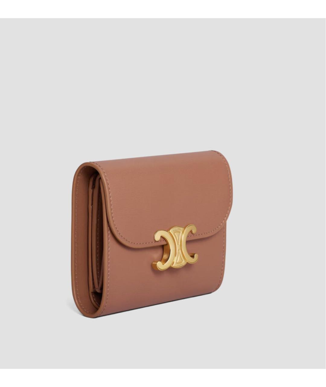 CELINE Коричневый кожаный кошелек, фото 2