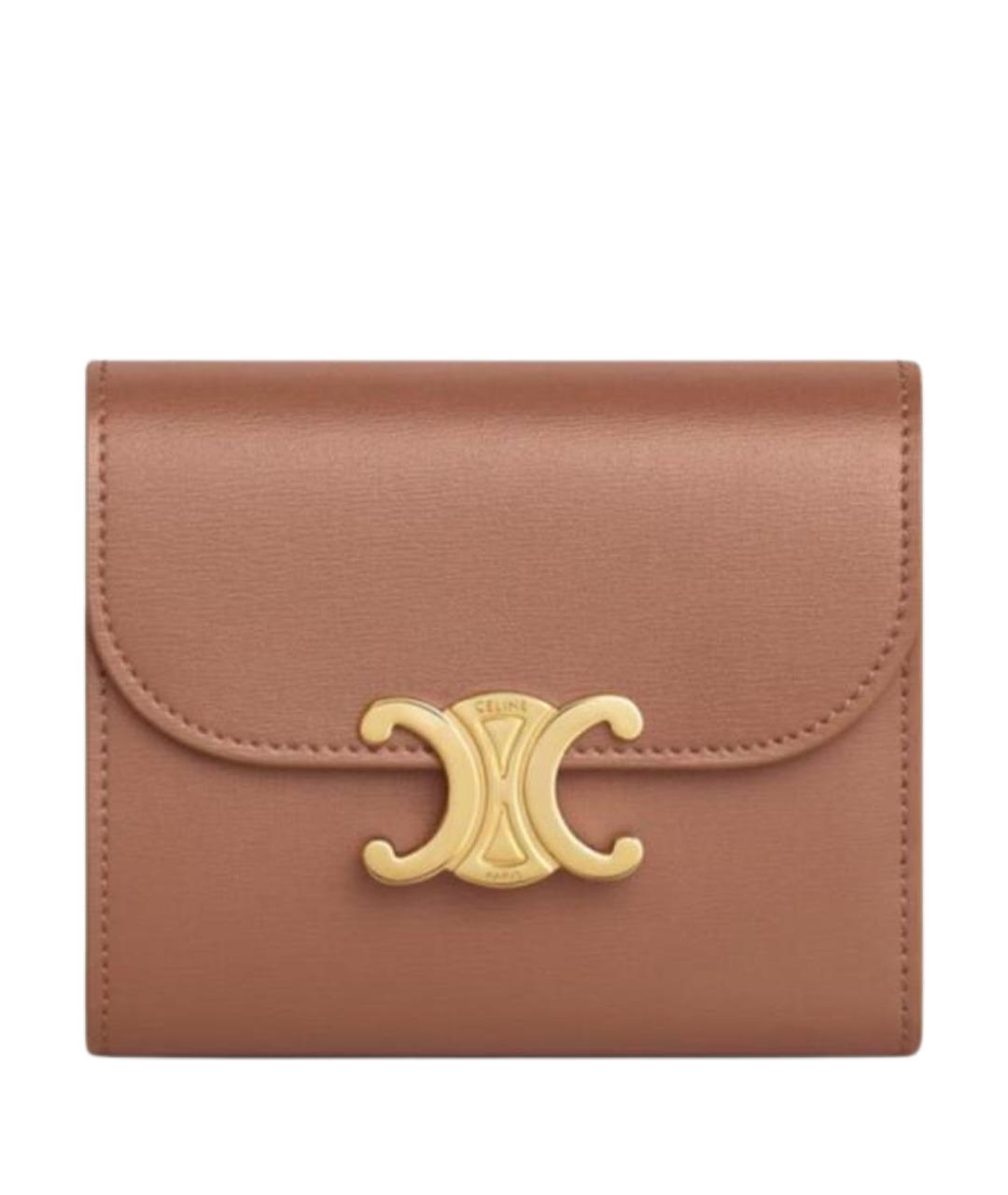 CELINE Коричневый кожаный кошелек, фото 1