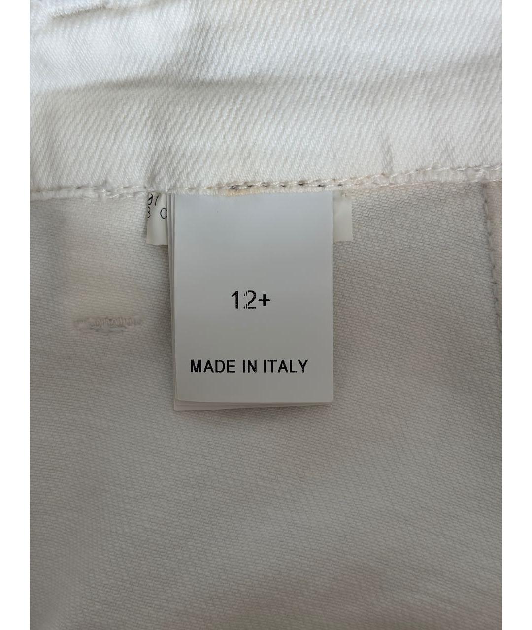BRUNELLO CUCINELLI Белые хлопковые детские джинсы, фото 5