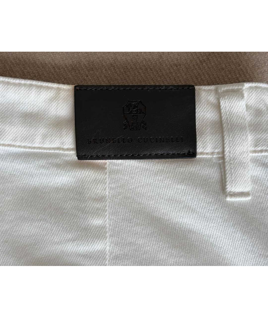 BRUNELLO CUCINELLI Белые хлопковые детские джинсы, фото 8