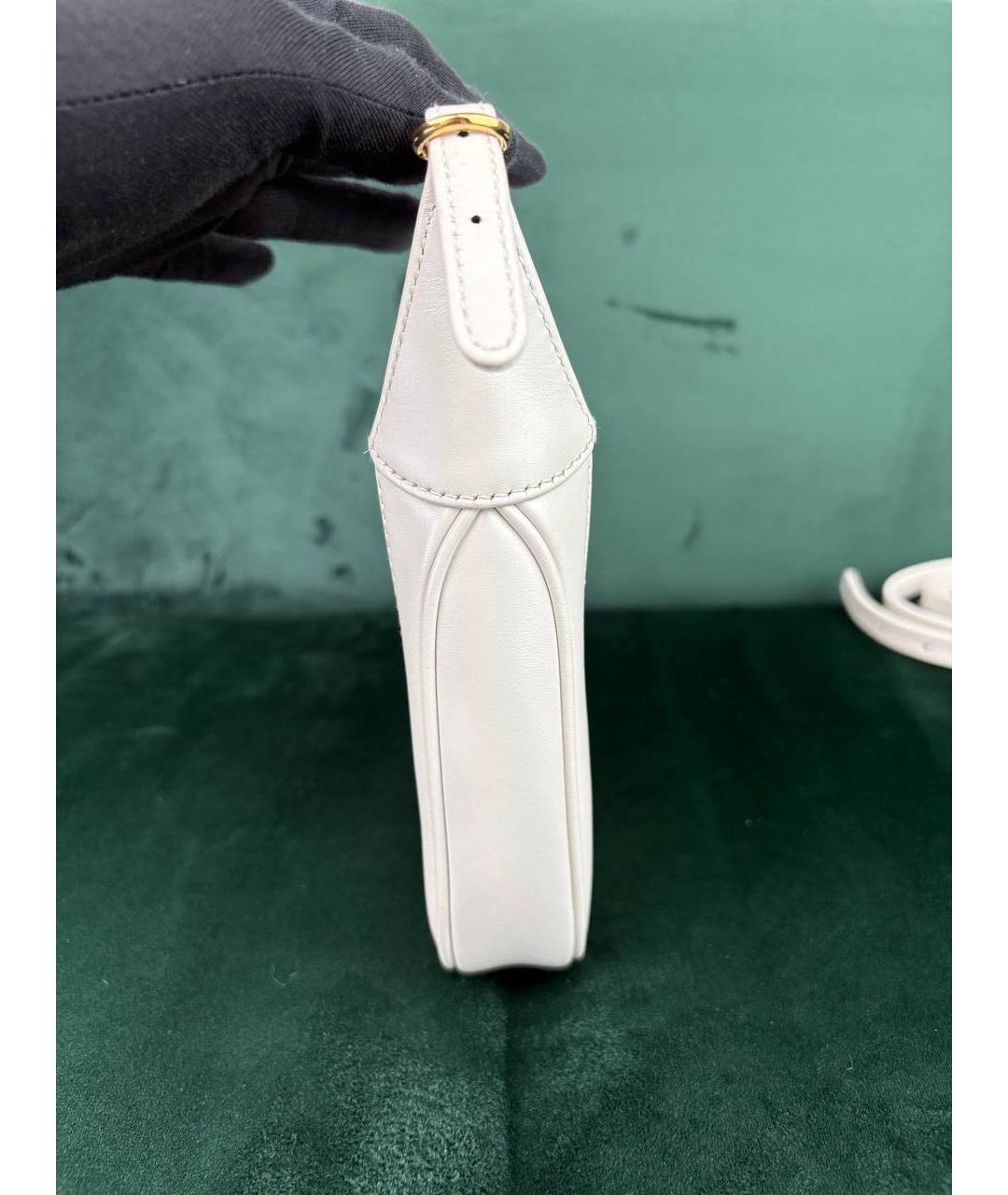 GUCCI Белая кожаная сумка с короткими ручками, фото 6