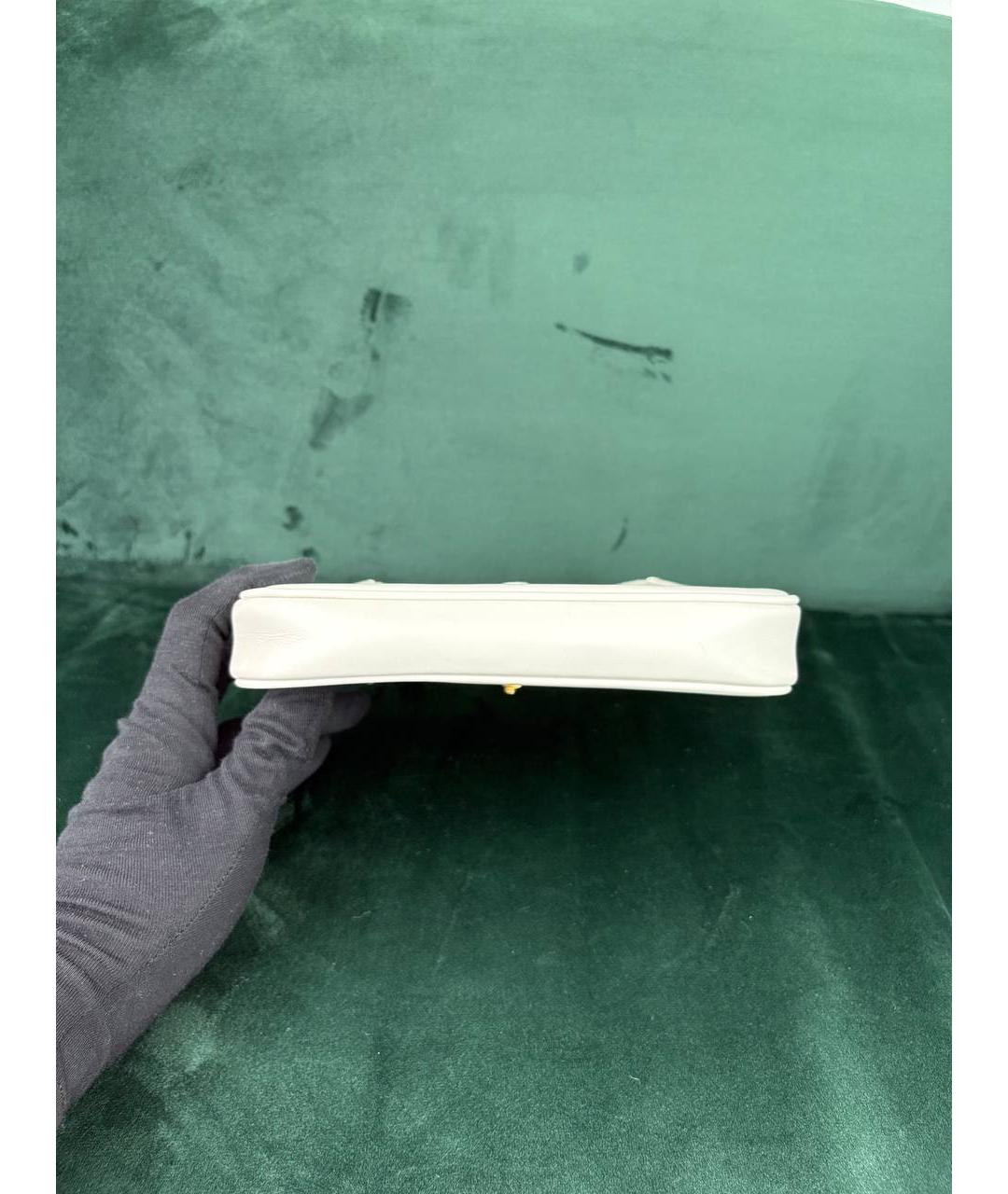 GUCCI Белая кожаная сумка с короткими ручками, фото 7