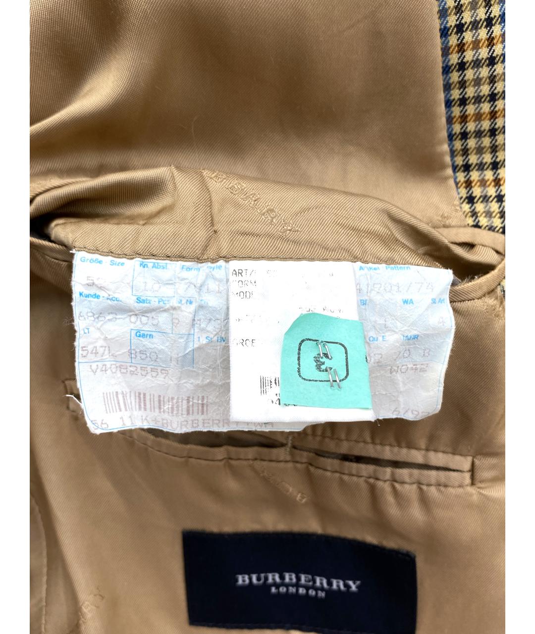 BURBERRY Мульти шерстяной пиджак, фото 9