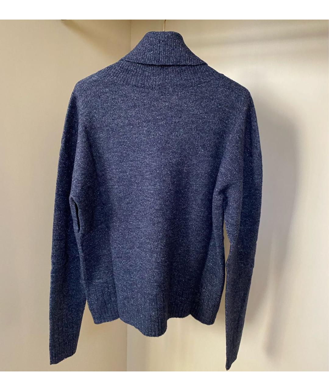D.EXTERIOR Темно-синяя шерстяная водолазка, фото 3