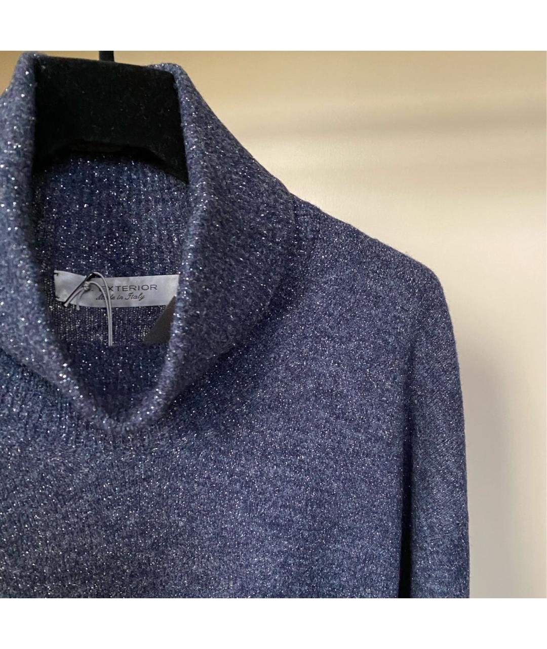 D.EXTERIOR Темно-синяя шерстяная водолазка, фото 2