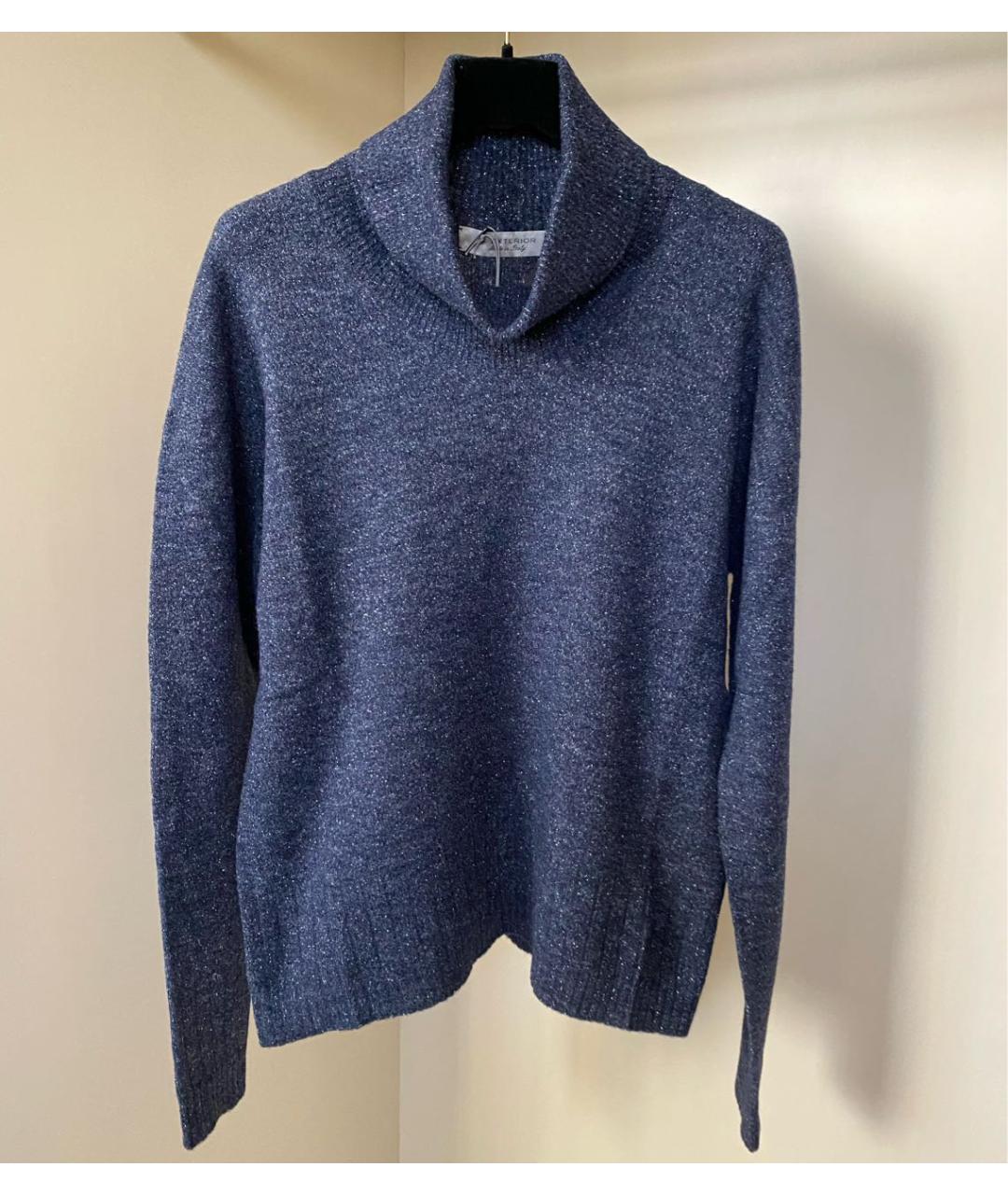 D.EXTERIOR Темно-синяя шерстяная водолазка, фото 9