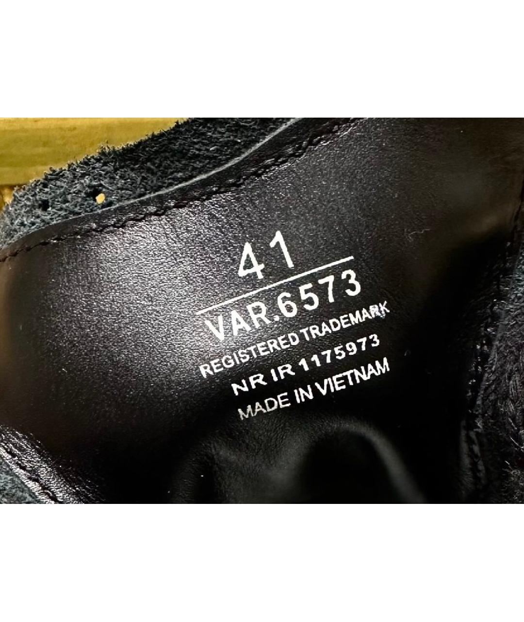 PREMIATA Черные кожаные низкие кроссовки / кеды, фото 5